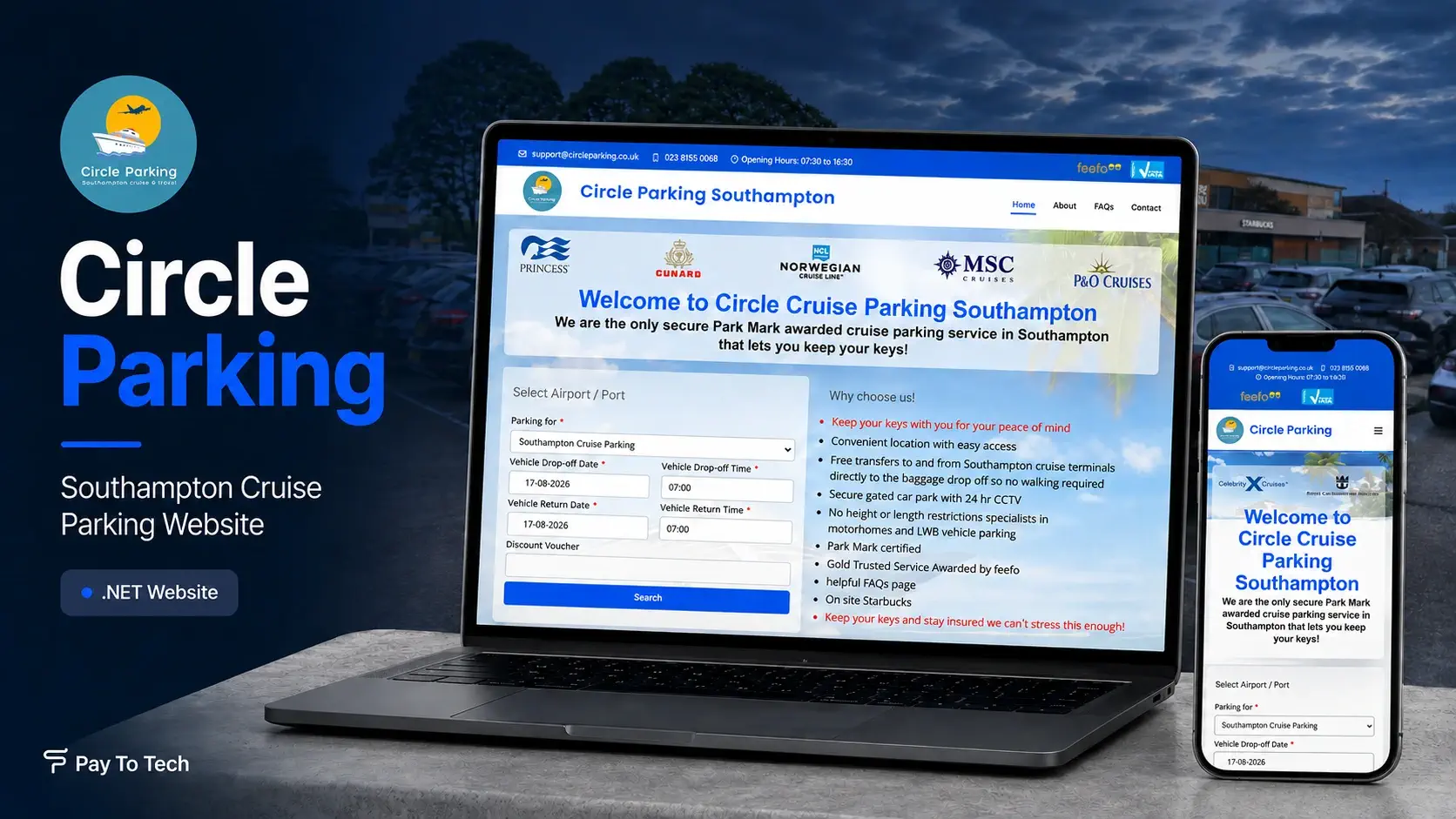 Circle Parking website project